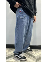 harajuku polar big boy popular baggy jeans mens women gothic wide leg trouser y2k hip hop cartoon embroidery streetwear jeans unique jeans style 3900