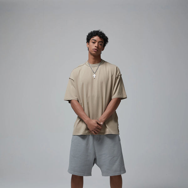 Skatercore Chrome logo – 2024 Summer New Washed Oversized Tshirt Worn Out Retro Distr