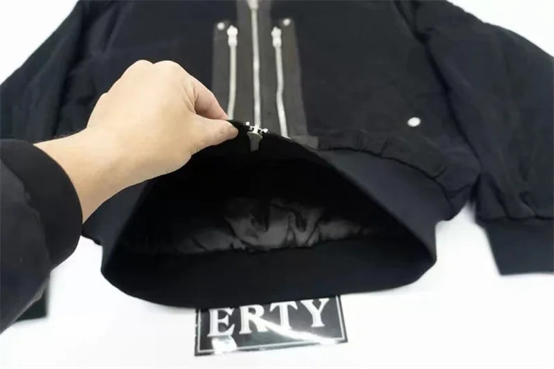 undermycar 2023 deconstructed multi zipper autumn winter flight jacket nan streetwear fashion photo stylish outerwear men urb - variant style 384811 for streetwear fashion
