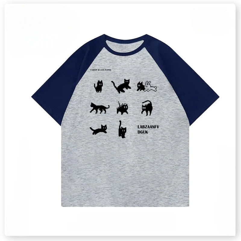 Gothic Melting smiley – Korean Style Hong Kong Style Creative Animal Print Pure Cott