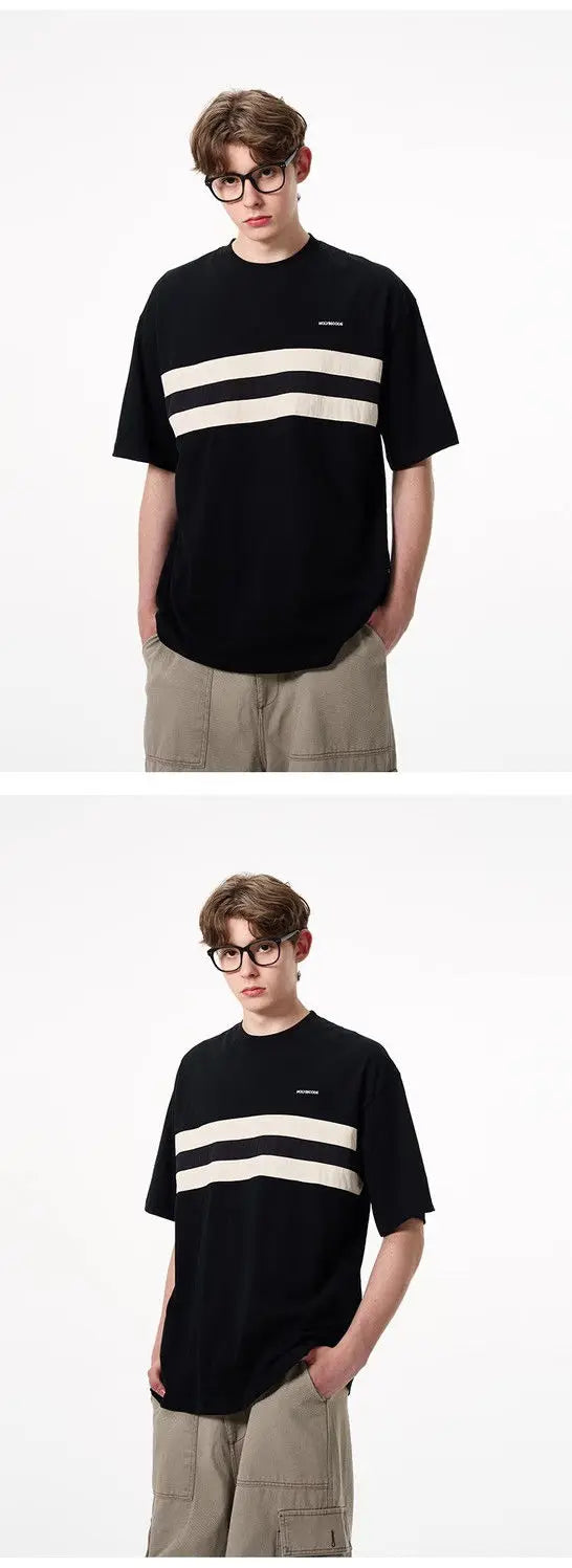 American summer street fashion men and women personalized letter print round neck short sleeved couple Harajuku loose casual top