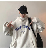 Autumn Mens Letter Design Printed Pullovers Hoodies Y2K Vintage Street