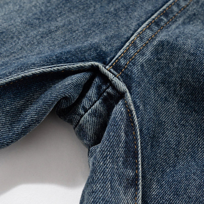 mens blue baggy jeans irregular patchwork streetwear hip hop loose jeans trousers male luxury designer denim pants ripped baggy denim