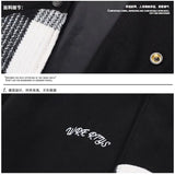 American Retro Jacket Mens Autumn Hong Kong Style Design Color Blocked