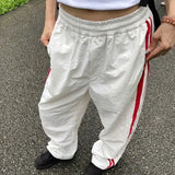 kpop vintage cargo casual harajuku pant women streetwear striped oversize baggy jogging sweatpants wide trousers school outfit unique joggers style 2262