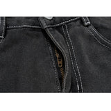black gray gradient slim jeans floor mop flared pants high street new trendy fashionable hip hop washed vintage mens jean pants unique jeans style 918