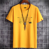 New Hotselling Summer Cotton Trend Print Round Neck Casual Tops T-Shirt