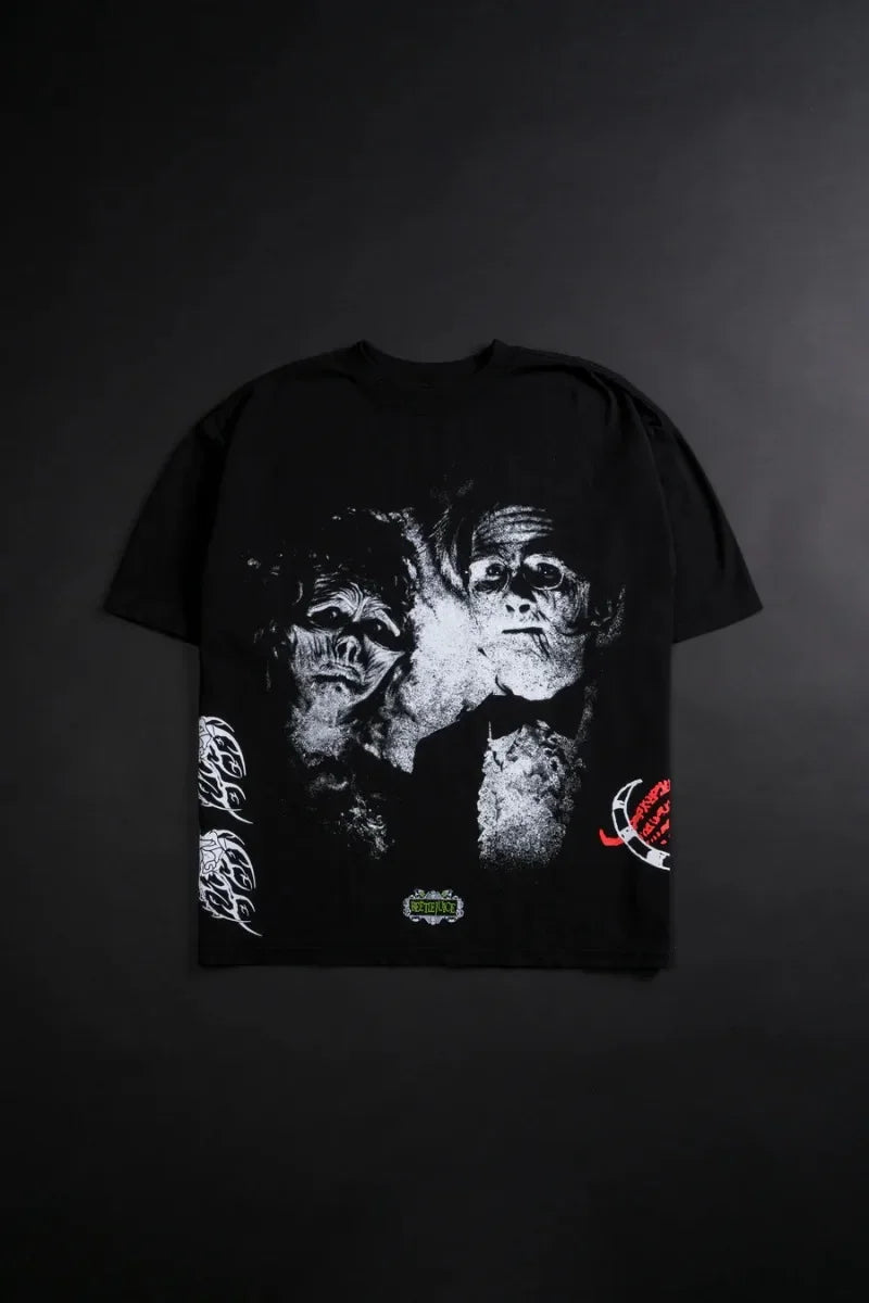 Vaporwave Aesthetic print tee – Y2K Harajuku Fashion Loose Portrait Print Oversized Short Sl