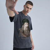 Skatercore Top – Rainbowtouches Washed Mens Oversized T Shirt Vintage – Urban Streetwear for Men & Women