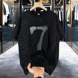 Trapwear Aesthetic piece – Mens T Shirt Shining Starry Sky Casual Interesting Printed T