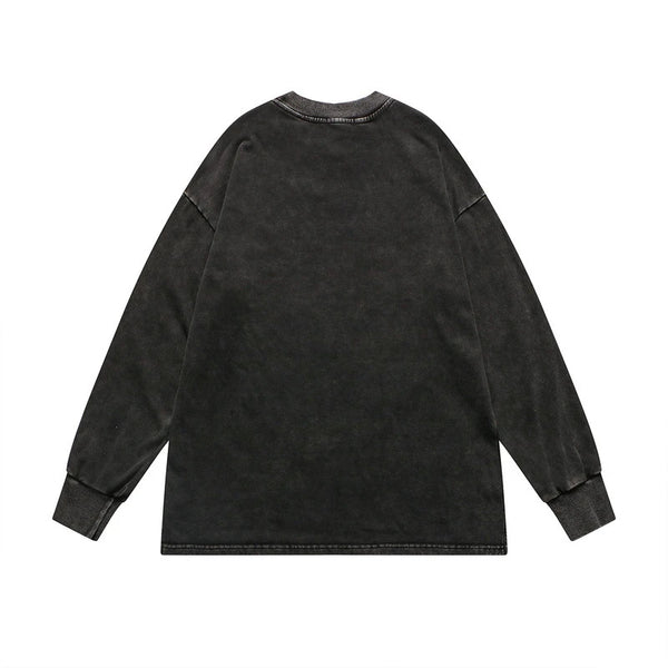Rainbowtouches Washed Men's Long Shirts Vintage Clothing Oversized Fashion Printing Cool Stuff Popular Hip Hop High Street Style