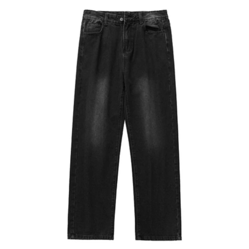 fashion loose streetwear denim basic pants unisex casual zipper jean pant hip hop trousers joggers men straight jeans traf homme relaxed fit joggers