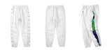 hip hop loose fit elastic waist pants patchwork paisley side bottoms ankle pants mens casual drewstring sportwear pants joggers unique joggers style 1971