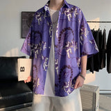 2023 Summer New Light Luxury Fashion Shirt Men Loose Casual Short-sleeved Shirt All-match Boutique Clothing Simple Style