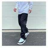 american street wear machine oversized joggers pants rubber side zipper nylon casual pants harajuku mens black track pants unique joggers style 3800