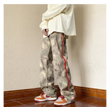 2023 outdoor side zipper camouflage baggy men cargo tracksuit pants overalls hip hop women sport long trousers spodnie dresowe unique cargo style 4239