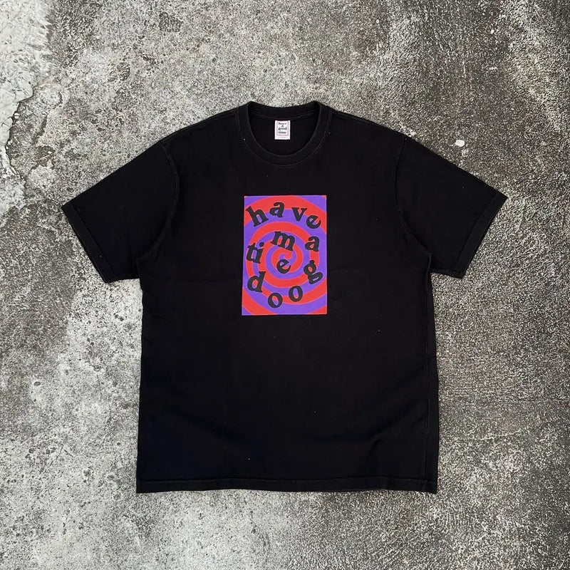 Anime Aesthetic piece – Harajuku Fashion Extra Large T Shirt New Gothic Time Spiral