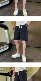 retro mens zip pocket cargo shorts loose straight outdoor casual shorts five point pants male quick dry cargo shorts summer new unique cargo style 1391