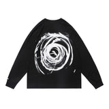 "Black Circle" Unisex Men Women Streetwear Graphic Sweatshirt Daulet Apparel