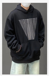 Men's Soft Knit Zip-Up Sweater – Autumn Mens Y2K Letter Printed Goth Hoodies New American Streetwear Hooded Sweatshirts Hip Hop Fashion Pullover Retro Hoody | Zip Knit Drop #146