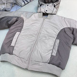Double zippered hooded down jacket