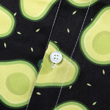 Men Summer Short Sleeved Shirt Avocado Green All Over Printed Shirt Hawaiian Beach Casual Top Fresh Interesting Loose Top Unisex