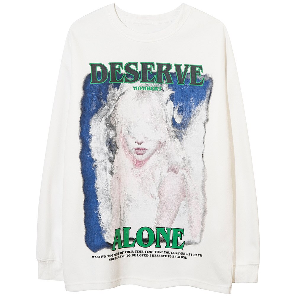 "Deserve" Unisex Men Women Streetwear Graphic Sweatshirt Daulet Apparel