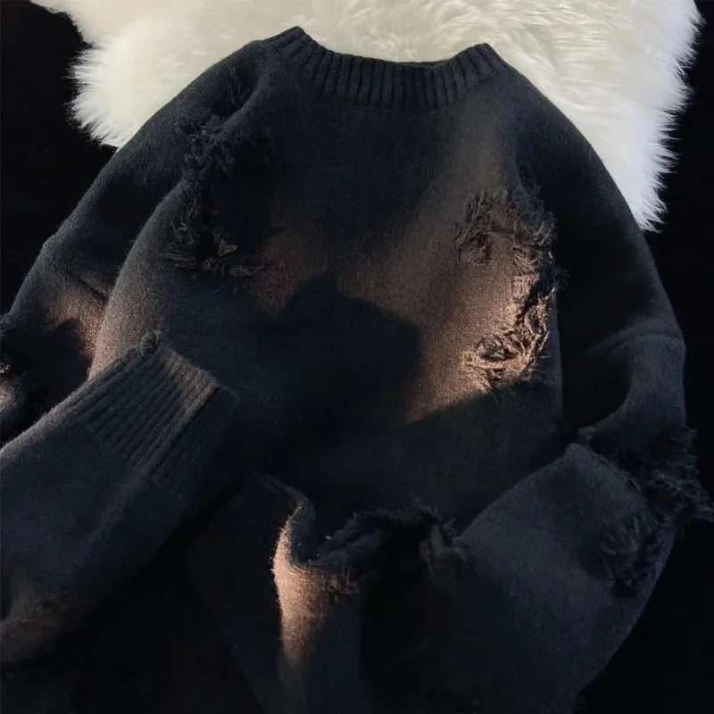 varsity knit sweater with retro streetwear styling for fall and winter outfits, ideal for men’s fashion and seasonal streetwe
