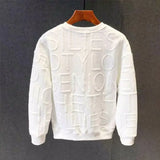 Sadcore Chrome logo – Autumn Mens Sweatshirt American Trendy 3D Letters Top Haraju