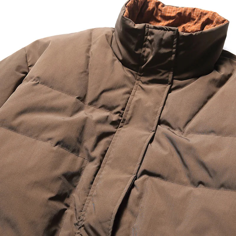 Men's Down Jackets Reversible Jacket 2023 Winter 90% White Duck Down Jacket Warm Coat Thick Outwear Hip Hop Streetwear
