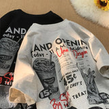 Harajuku Oversized shirt – American Street Hip Hop Men And Women Trendy Letter Print Ro
