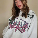 Y2K angelcore design featuring new luxury 2023 born from pain ian connor sicko pullover hoodies hoody hooded sweatshirts velvet cotton thick fleece white 242