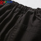 rainbowtouches 2022 tidal current new brand mens cargo pants harajuku fashion tie feet trousers loose safari style boy overalls baggy cargo bottoms