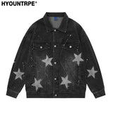 stars graffiti printed denim jackets mens fashion hip hop long sleeve coats outerwear y2k new casual streetwear jeans black j - variant style dc95a6 for streetwear fashion