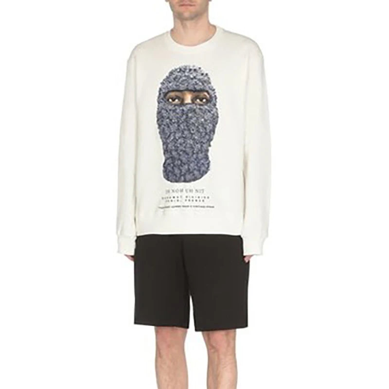 Black Rice White Ih Nom Uh Nit Hoodies Gold Necklace Masked Men Printi