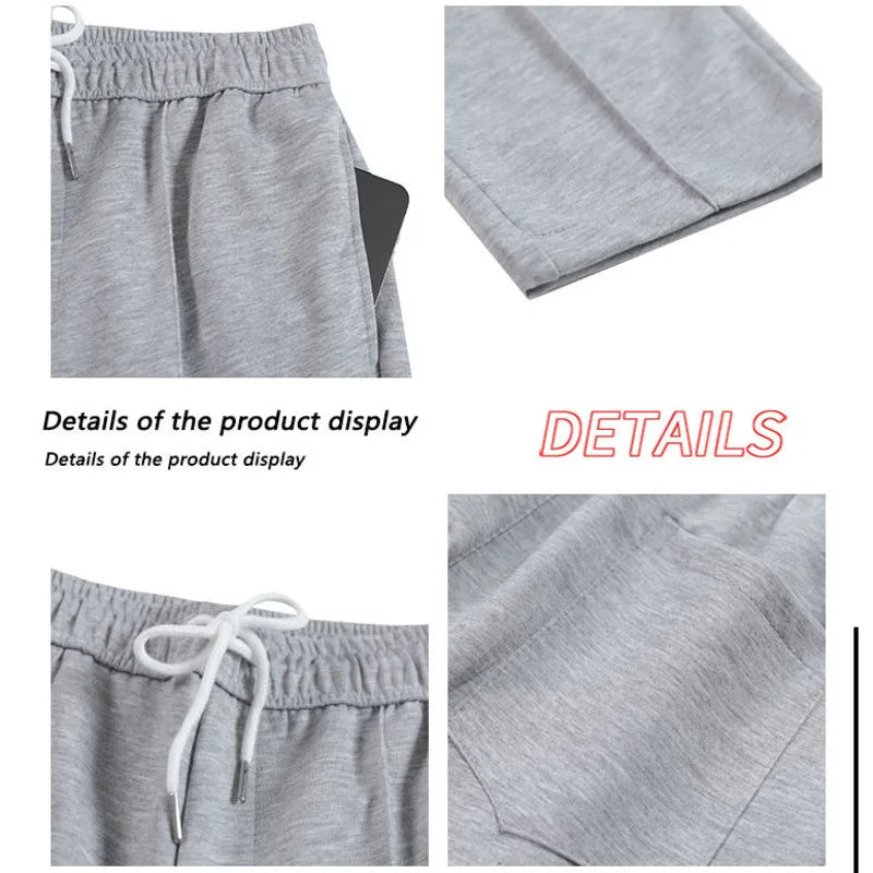 black gray white casual pants men sports pants men sweatpants streetwear loose straight wide leg pants mens joggers trousers unique joggers style 3913