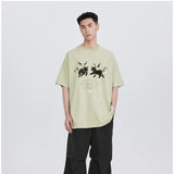 Gothic Anime panel – American Devil Kitten Print T Shirt Men Summer New Retro Har