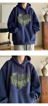 Autumn New Love Graphic Print Hoody Sweatshirts Man Hip Hop Oversized