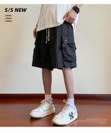 summer mens cargo shorts 2024 new outdoor multi pocket basketball casual loose work pants male drawstring y2k bermuda hombre unique cargo style 40