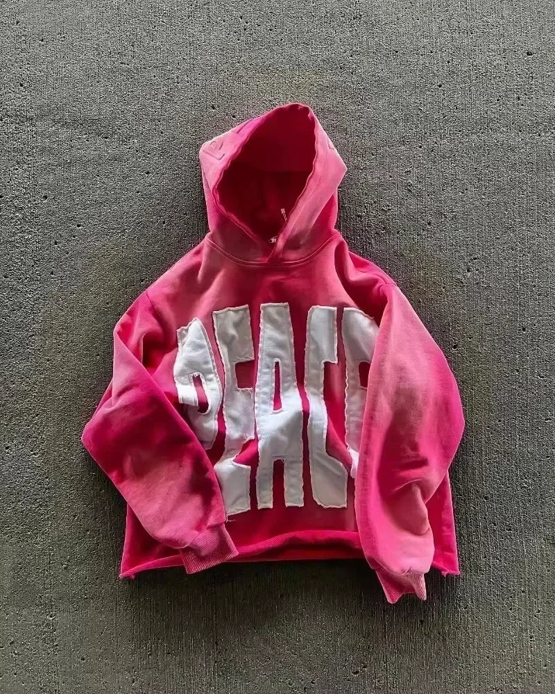 American Street Fashion Trend Loose Hoodie Men Harajuku Y2K New Hip Ho