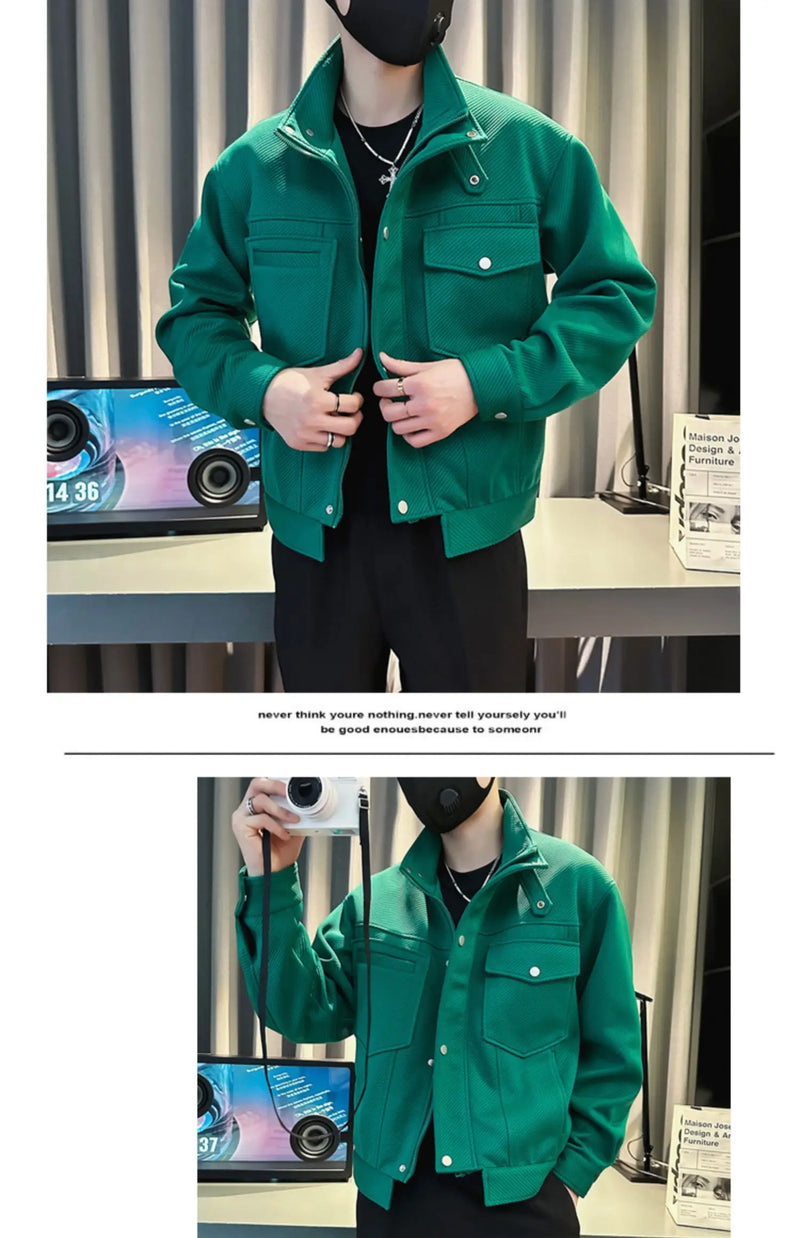 leather varsity coat, fall winter style, men's streetwear fashion, oversized urban jacket, high quality cold-weather coat