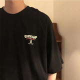 Glitchcore Crying angel – Korean Men Simple Short Sleeved T Shirt New American Retro C