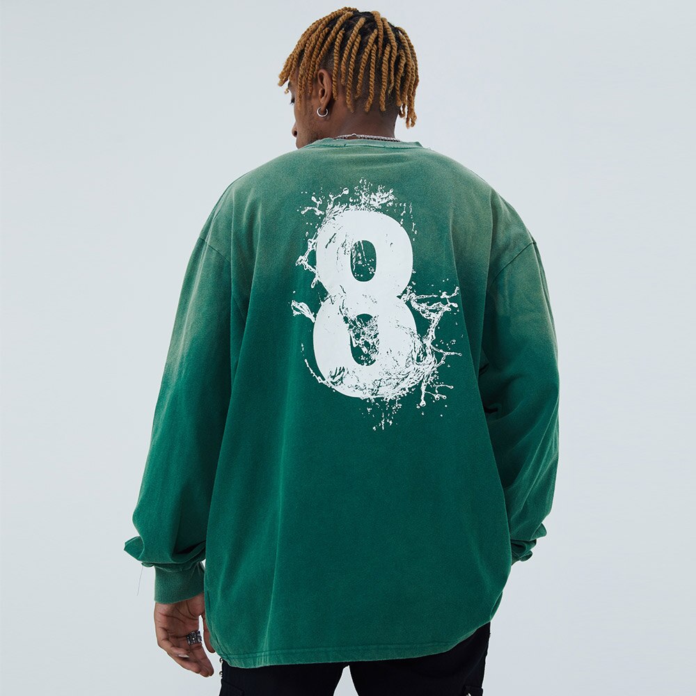 "Eight" Unisex Men Women Streetwear Graphic Sweatshirt Daulet Apparel