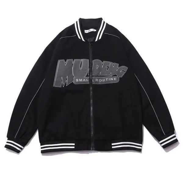2024 New Autumn Clothing Korean Y2K Retro Letter Print Couple Baseball Uniforms Men Women Ins Loose Hip-Hop Personalized Jackets