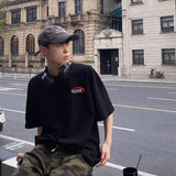 Trapwear Oversized shirt – Pure Cotton Summer American Printed Short Sleeved Loose Vers