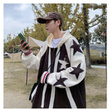 retro flame hoodie, high-street style, oversized streetwear hoodie for men, urban techwear fashion