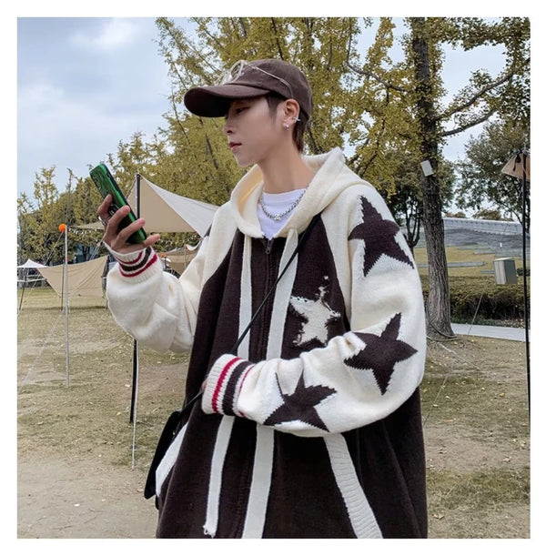retro flame hoodie, high-street style, oversized streetwear hoodie for men, urban techwear fashion