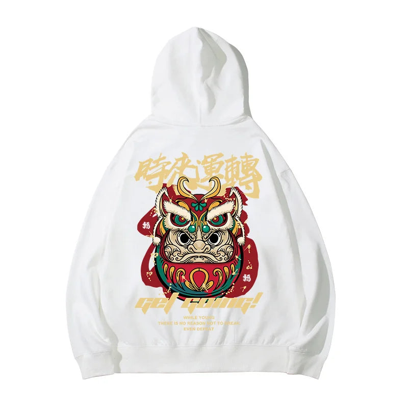 Japanese Streetwear Graphic Print Mens Hoodies Harajuku Fashion Fleece