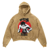 2024 Men Spring Hoodie Retro Japanese Anime Graphic Hoodies Boxer Hip