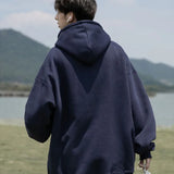 American Retro Casual Hoodies For Men Letter Printed Loose Fit Hooded